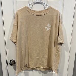Aerie Tan Short Sleeve Women's Tee Size Medium
